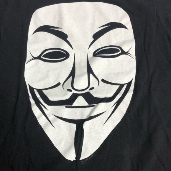 V for Vendetta Black Graphic T-Shirt Size Small - Picture 3 of 7